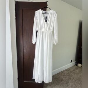 White maxi dress